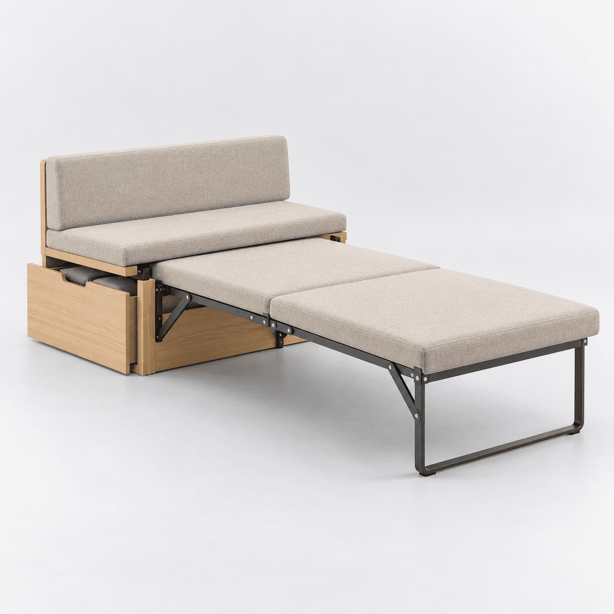 Linen Storage Sofa Bed in its alternate configuration